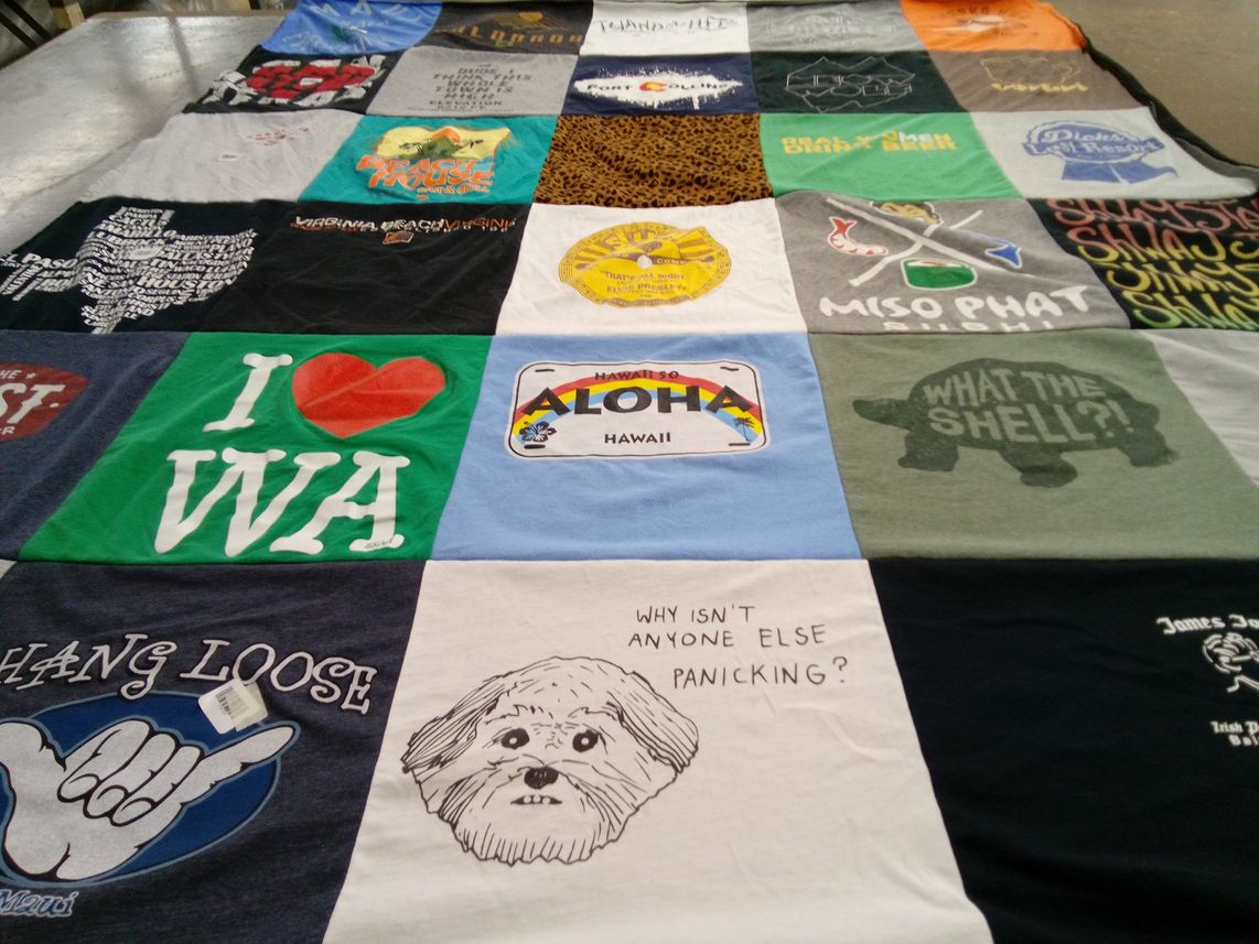T-shirt quilt from virginia beach university by william from TX