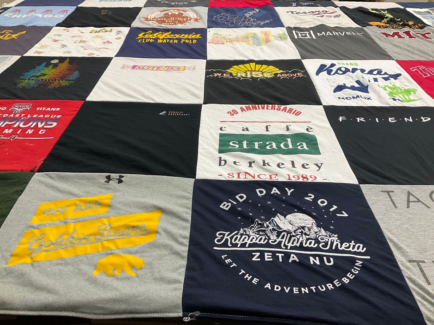 T-shirt quilt featuring titans by Kavina from CA
