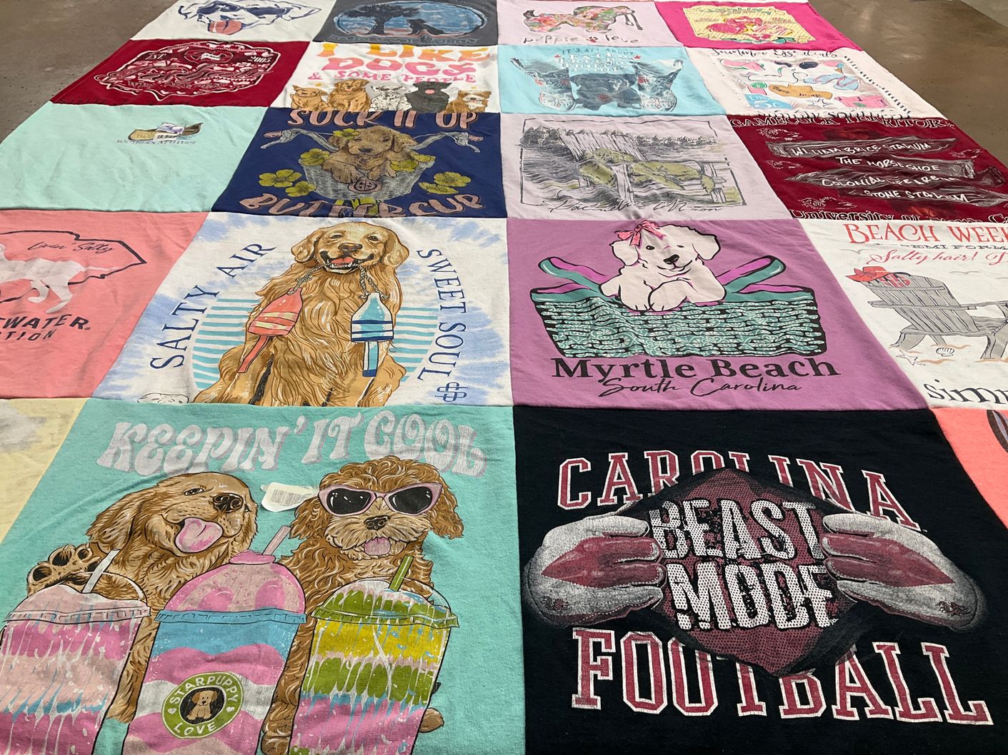 T-shirt quilt featuring carolina football by Sonya from SC