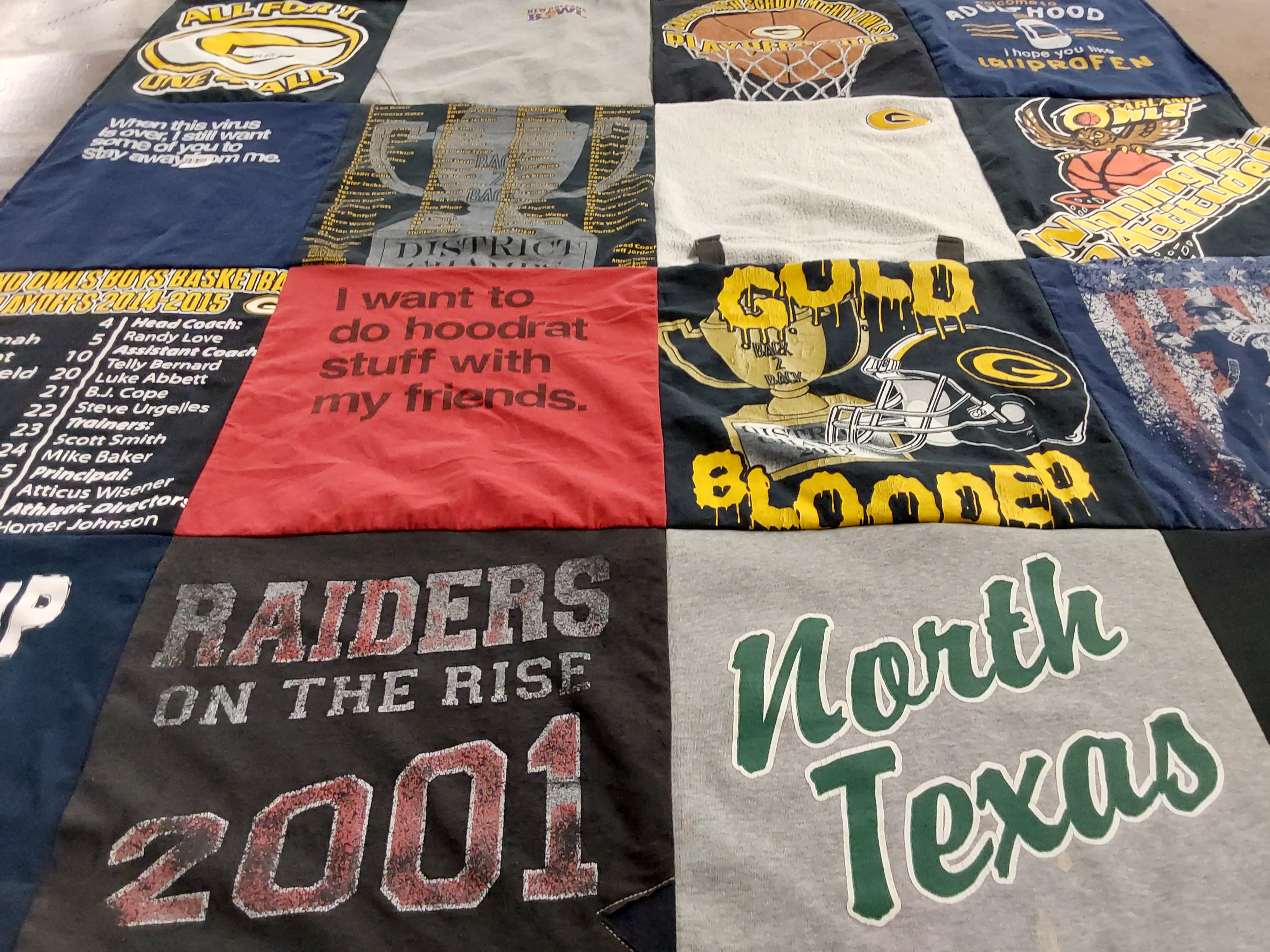 T-shirt quilt from north texas by Mallory from TX