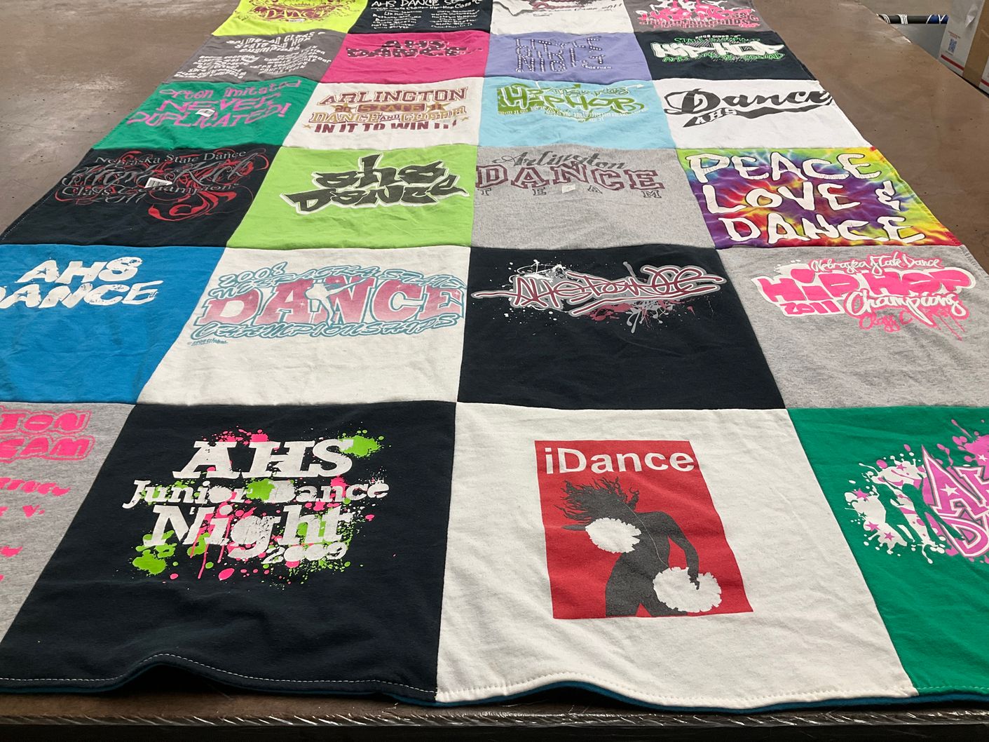 T-shirt quilt from arlington high school by Donnette from NE