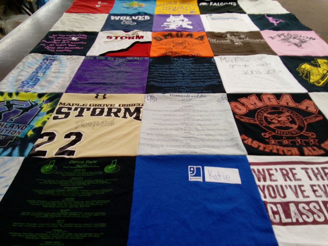 T-shirt quilt featuring maple grove osseo storm fastpitch by Vera from MN