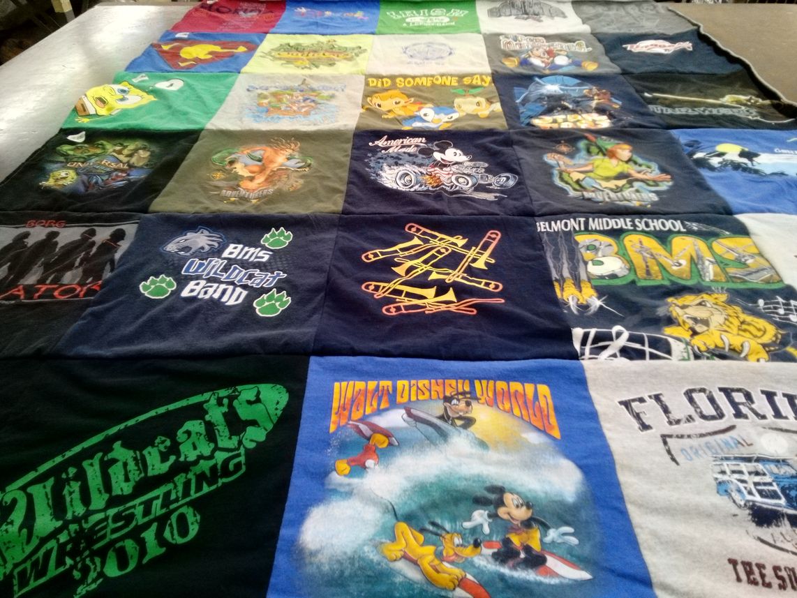 T-shirt quilt featuring wildcats by Lisa from NC