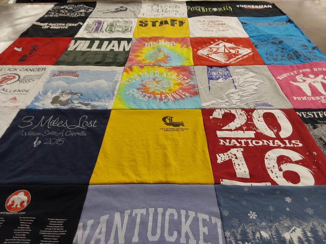 T-shirt quilt from william smith college by Jessica from CA