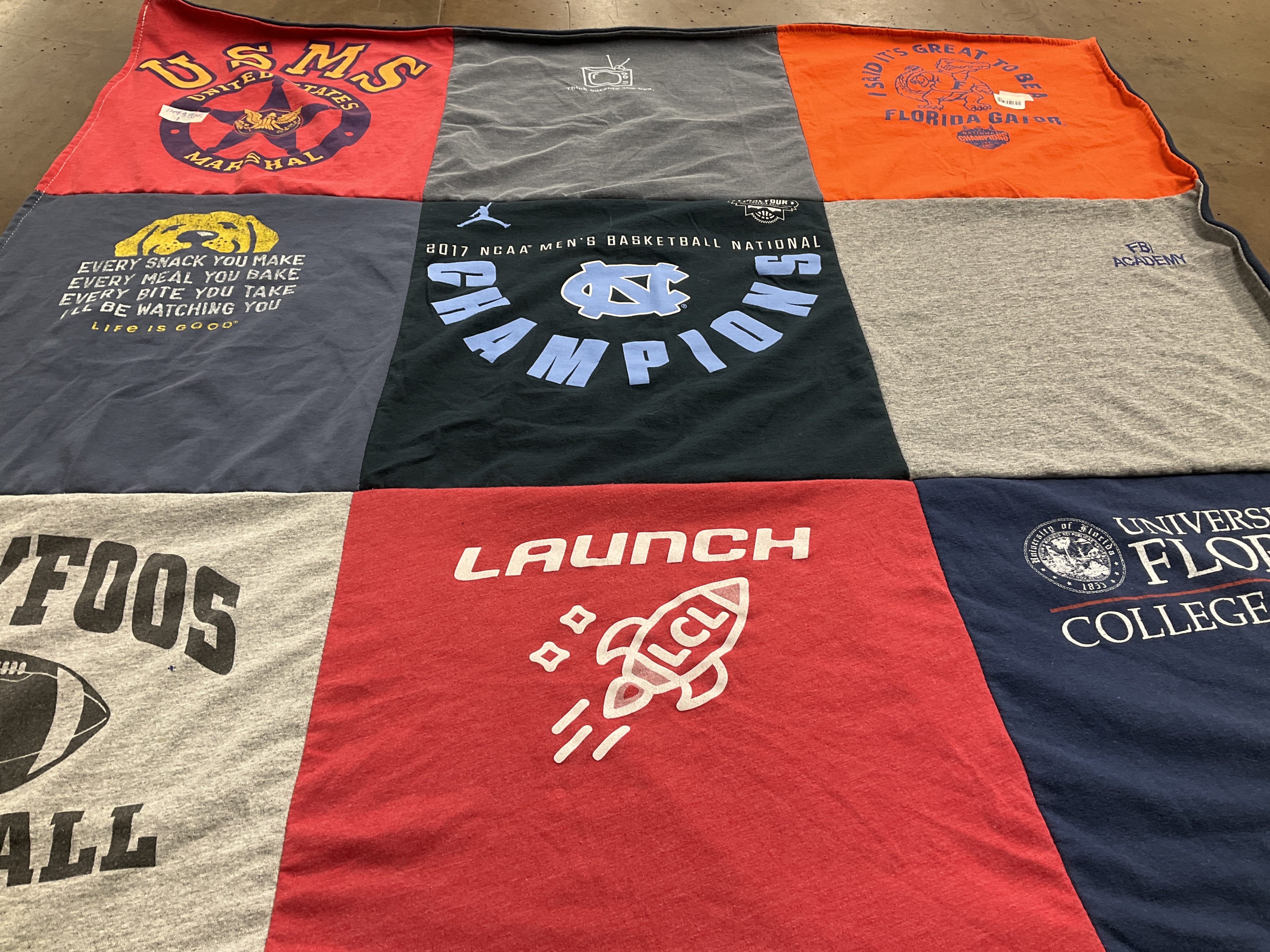 T-shirt quilt from university of florida by Cynthia from FL