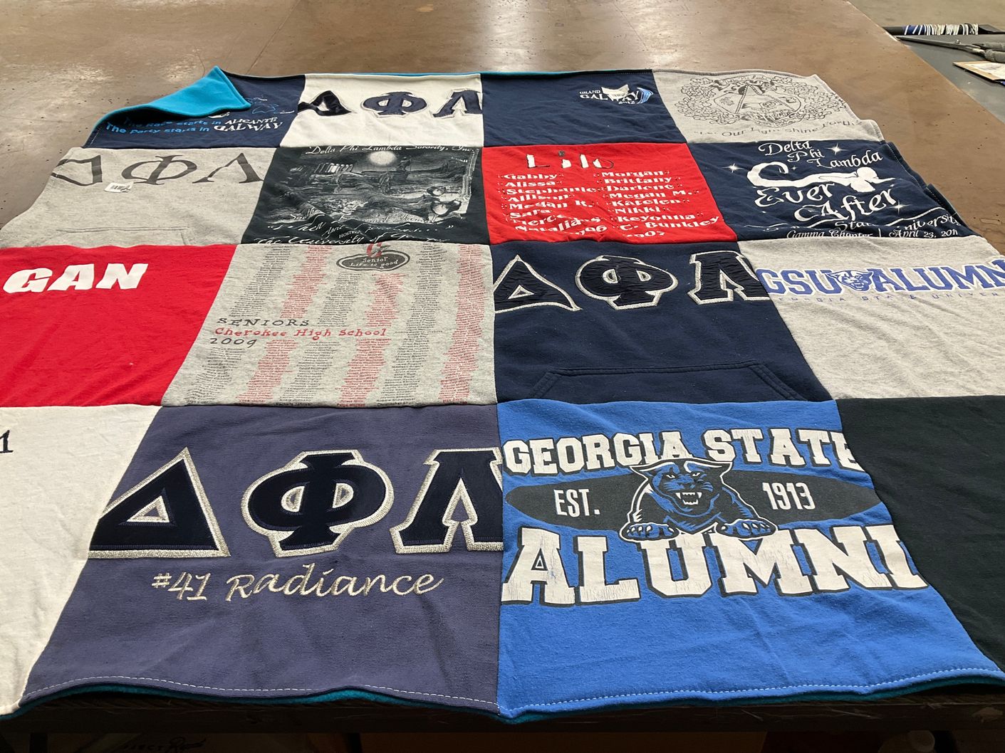 T-shirt quilt from georgia state university by Stephanie from GA