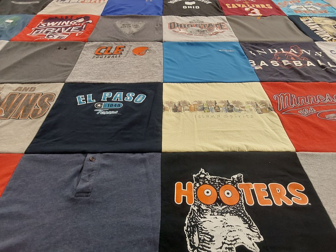 T-shirt quilt featuring cleveland cavaliers, indiana baseball by Michelle from OH