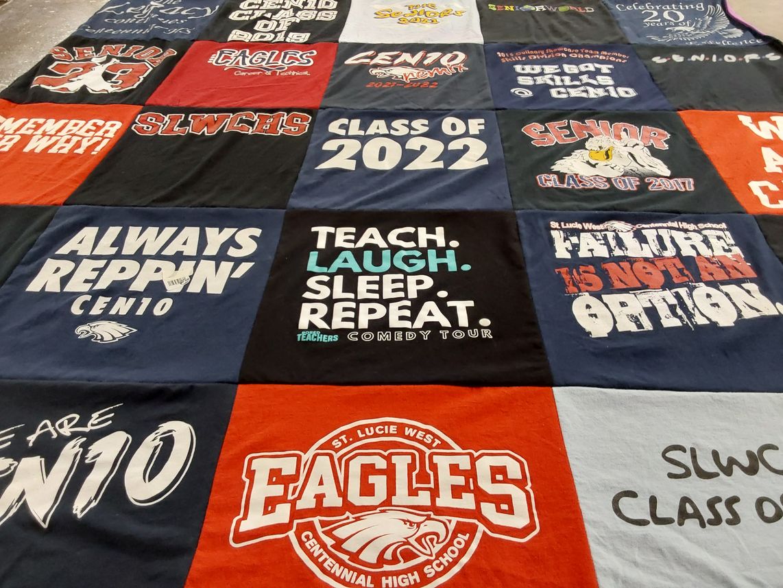 T-shirt quilt featuring eagles by Christina from FL
