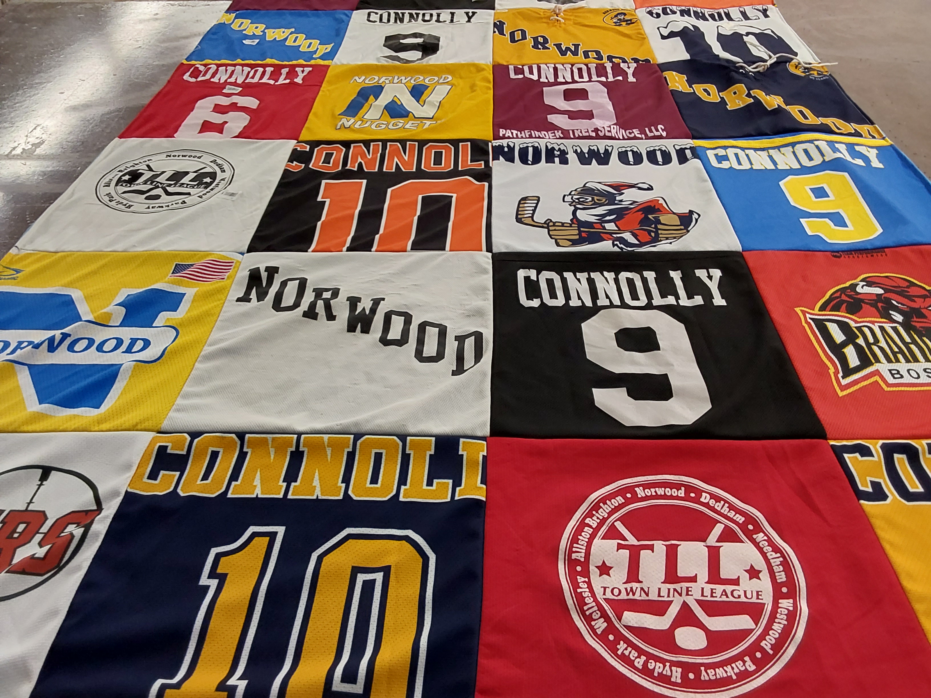 T-shirt quilt featuring brahmas boston by Jennifer from MA