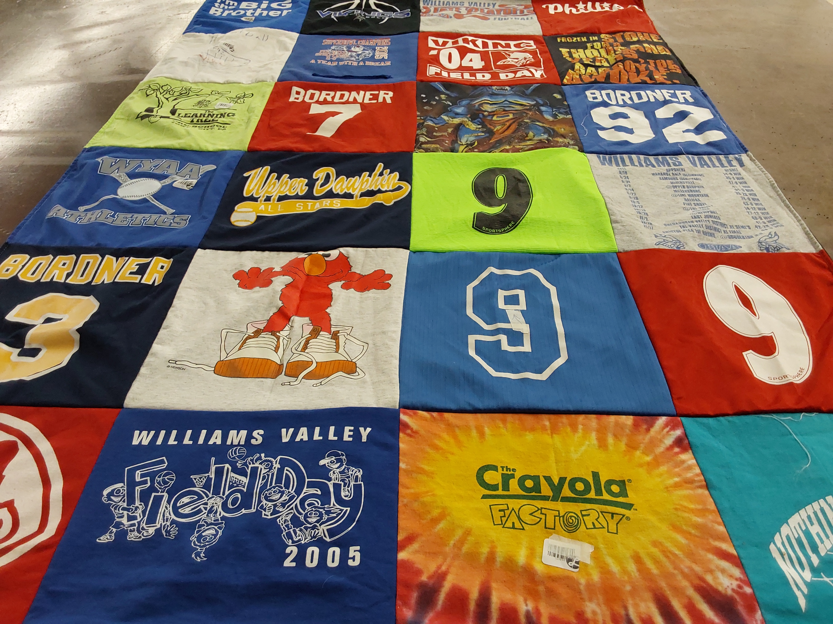 T-shirt quilt featuring williams valley by tracy from PA
