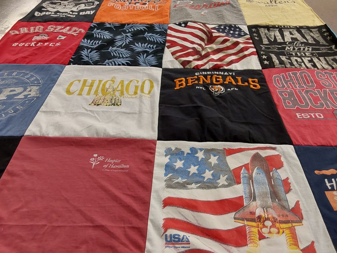 T-shirt quilt featuring cincinnati bengals by Kimberly from OH