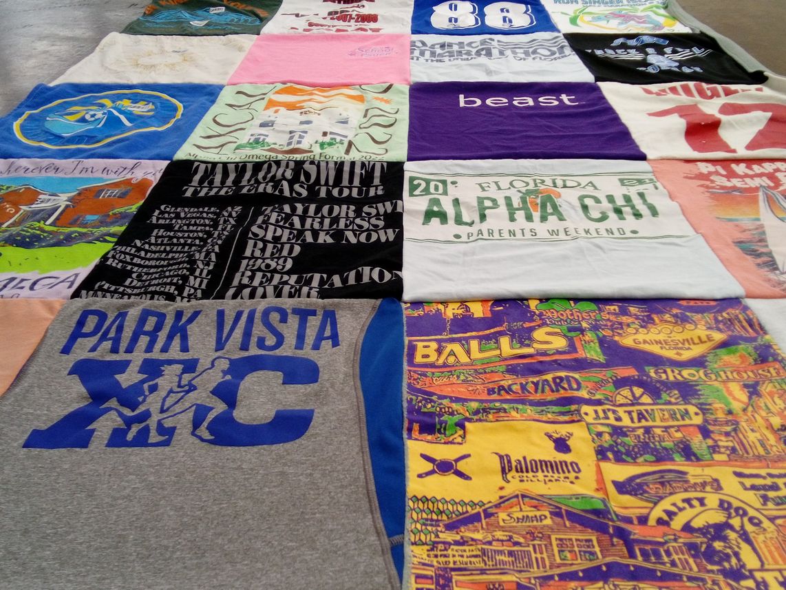 T-shirt quilt featuring park vista cross country by Zelica from FL