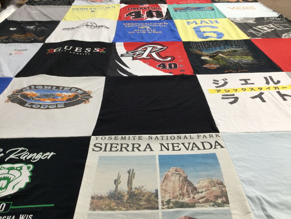 T-shirt quilt with travel, nature themes by Karen from FL