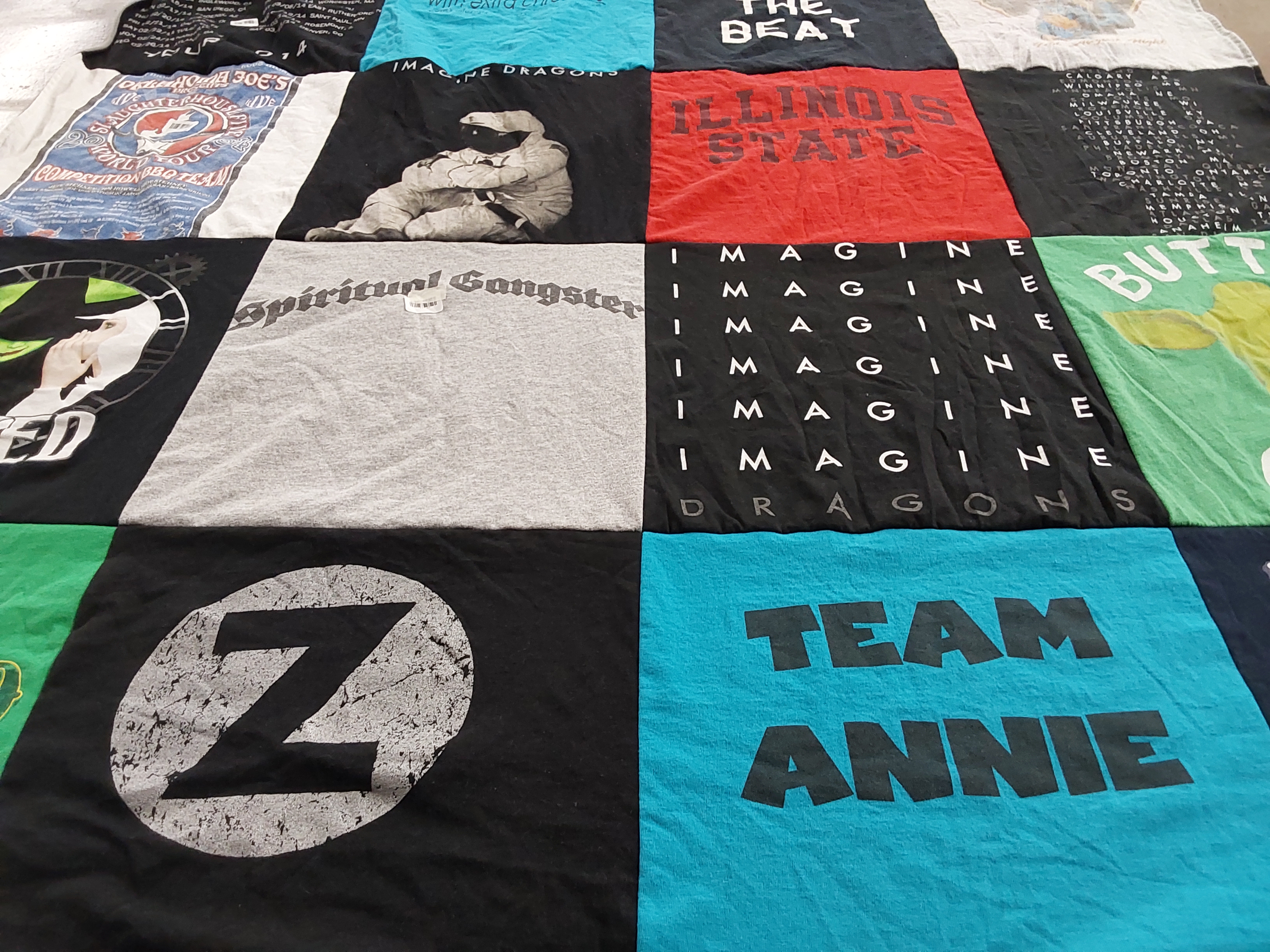 T-shirt quilt from illinois state university by Sarah from MT