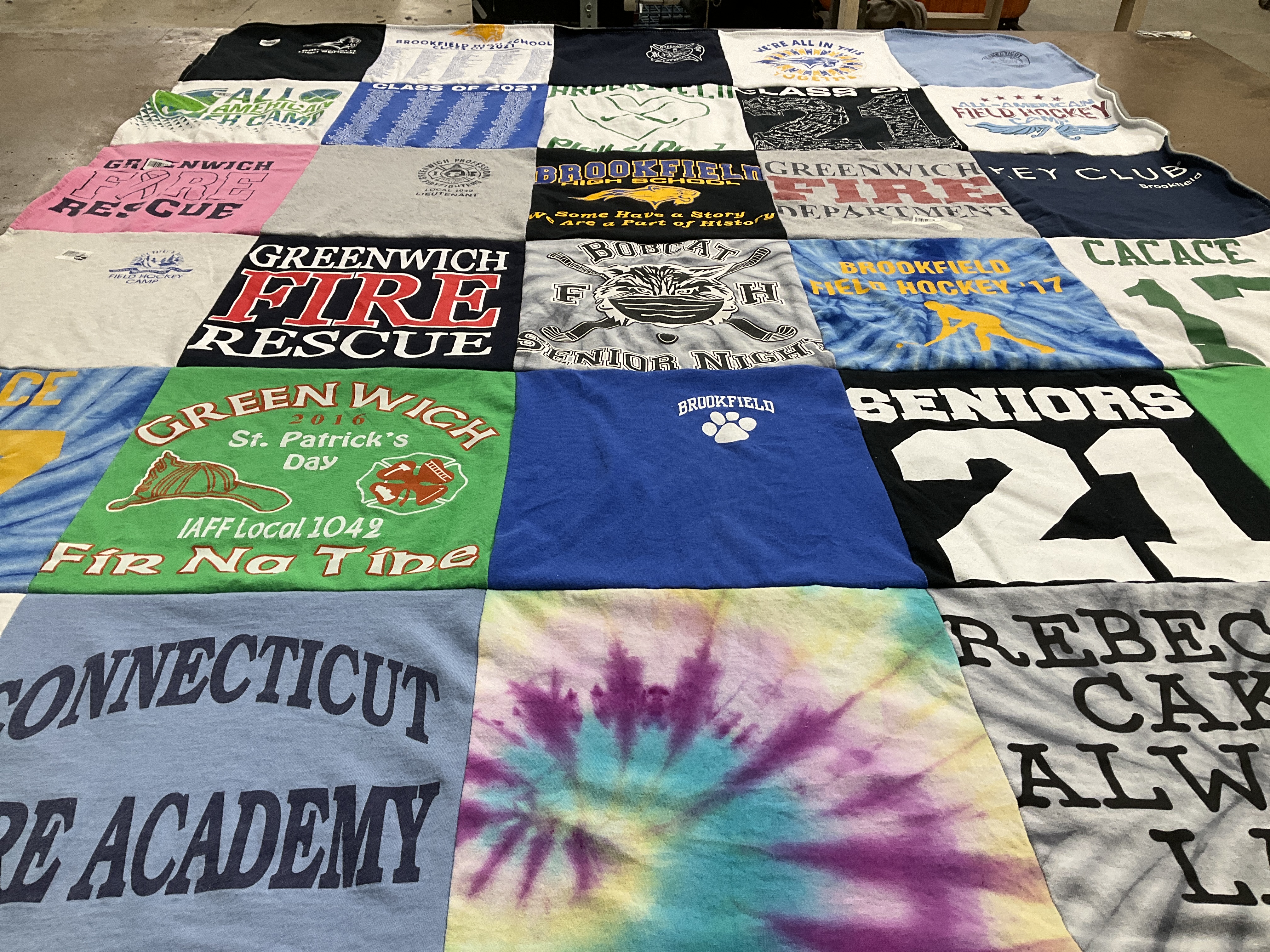 T-shirt quilt featuring brookfield field hockey by Kathleen from CT