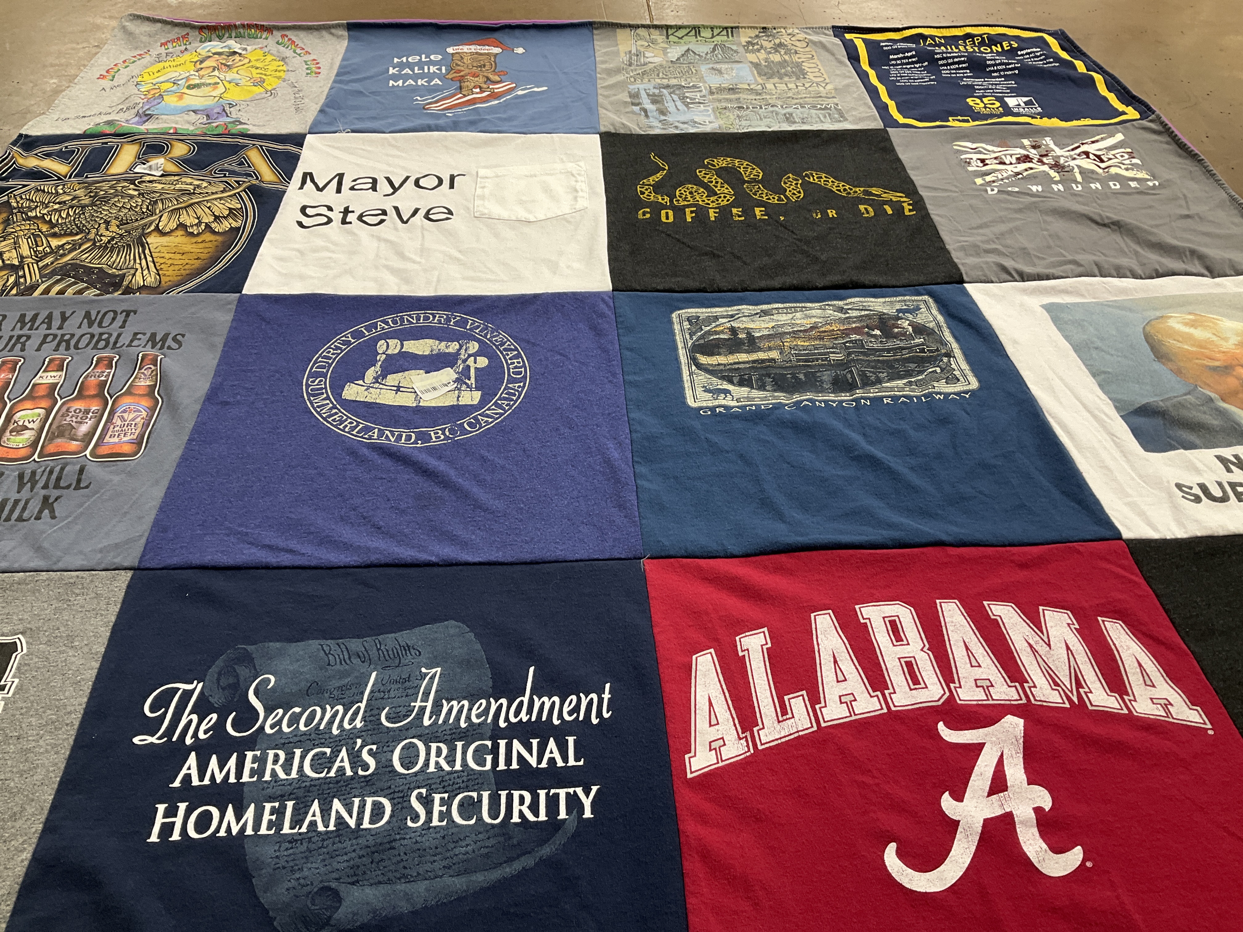T-shirt quilt from university of alabama by sabrina from MS