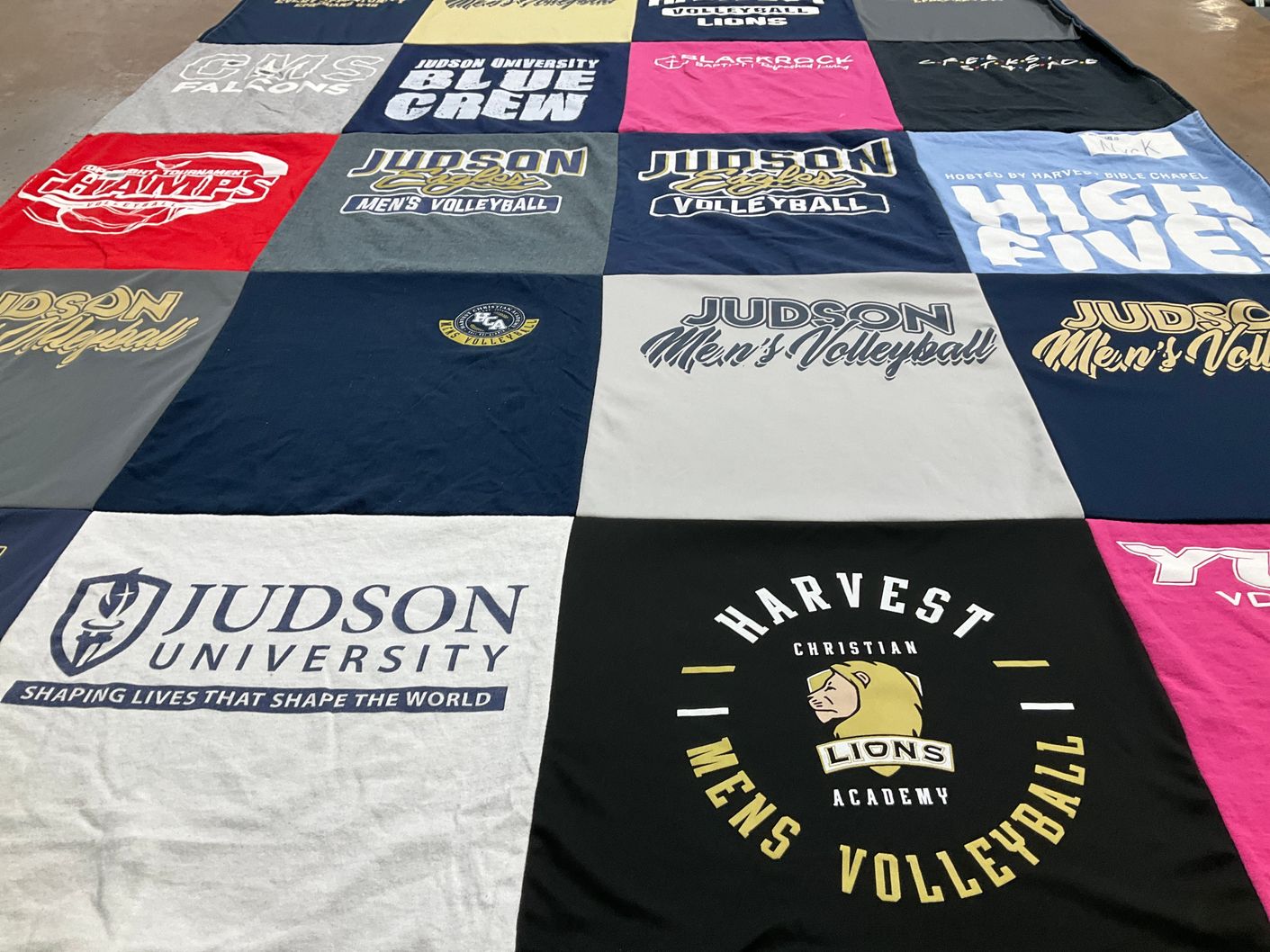 T-shirt quilt featuring judson men's volleyball by Shauna from WY