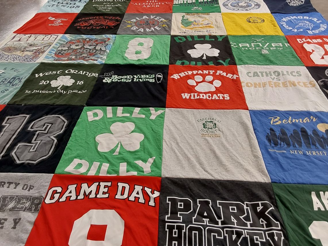 T-shirt quilt from whippany park high school, west orange high school by Eileen from NJ