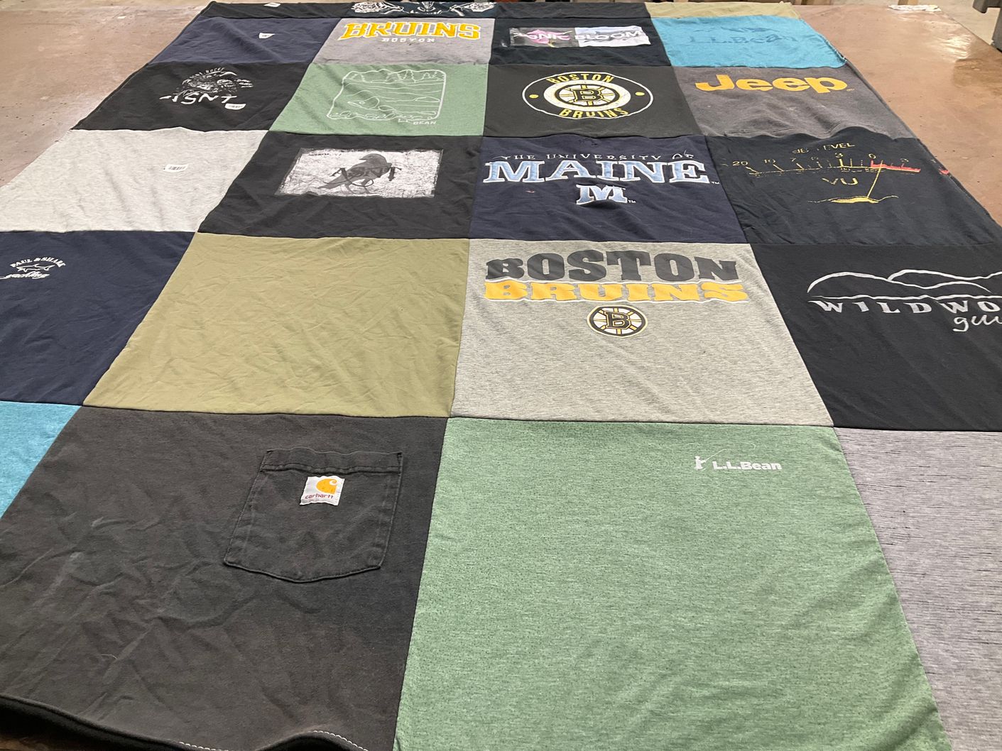 T-shirt quilt featuring boston bruins by Stephanie from ME