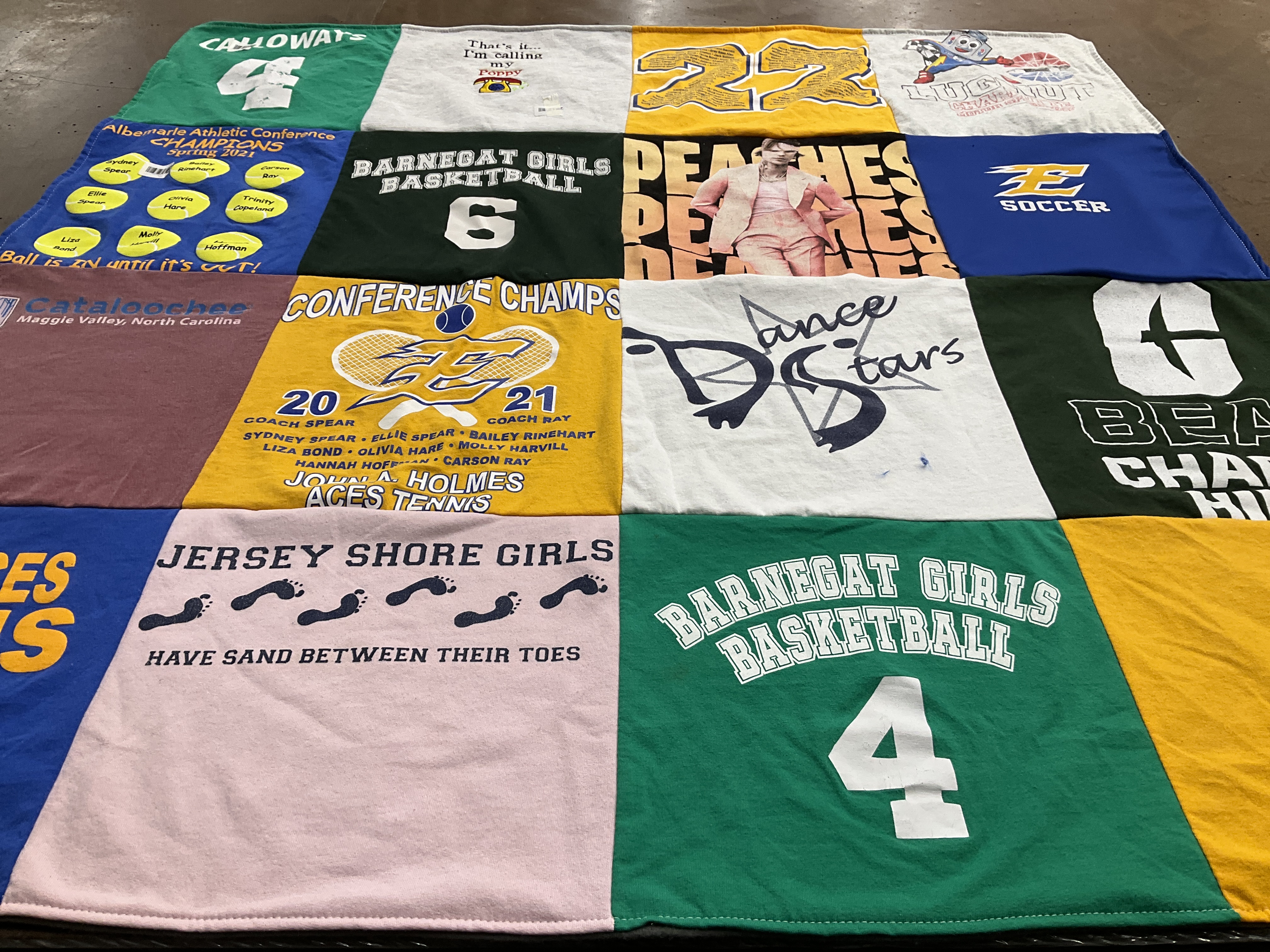 T-shirt quilt featuring barnegat girls basketball by Stacey from NC