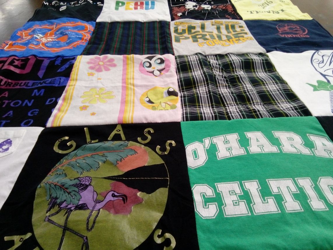 T-shirt quilt featuring celtic by Vivian from MO