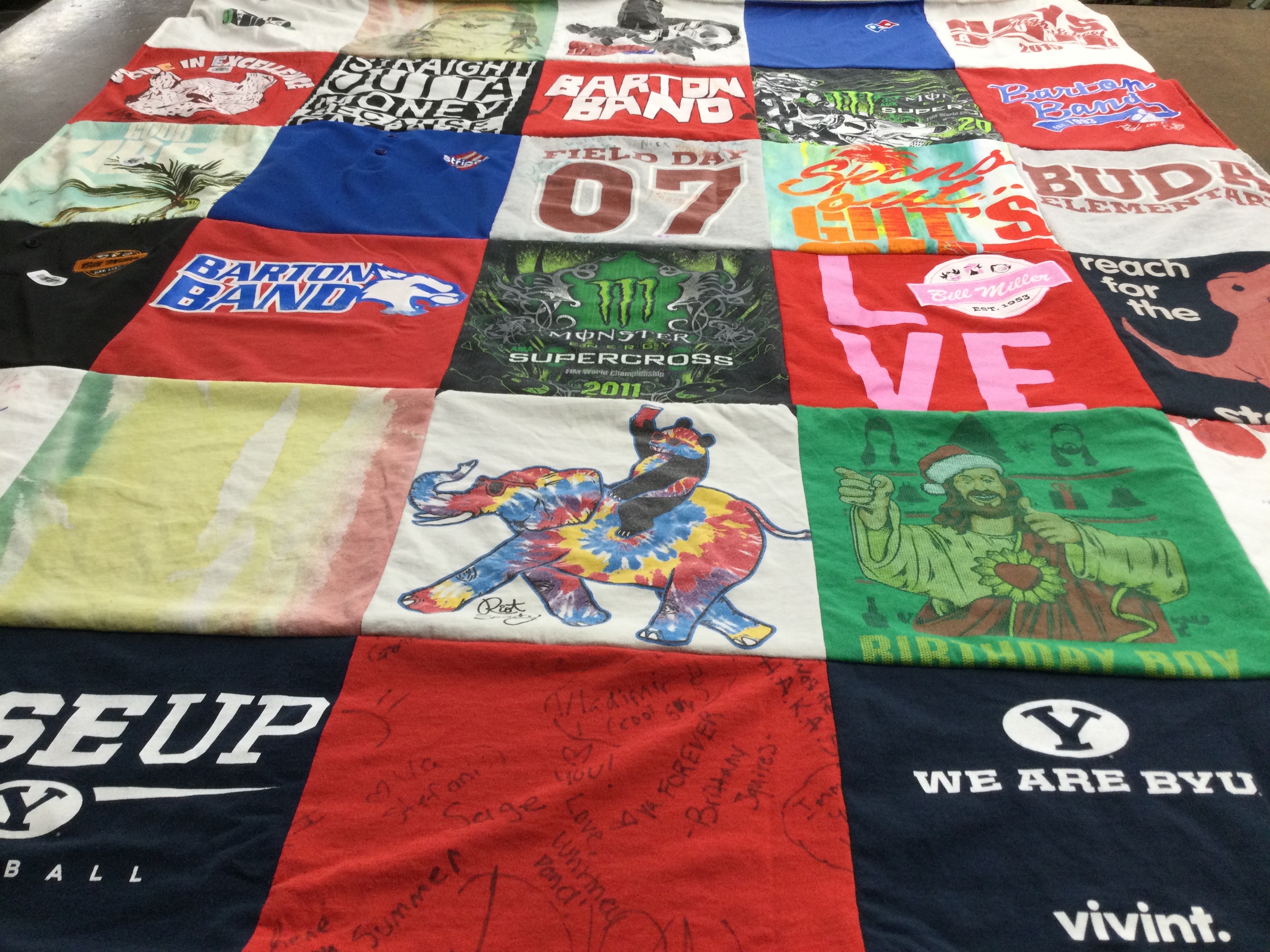 T-shirt quilt from brigham young university by Lisa from TX