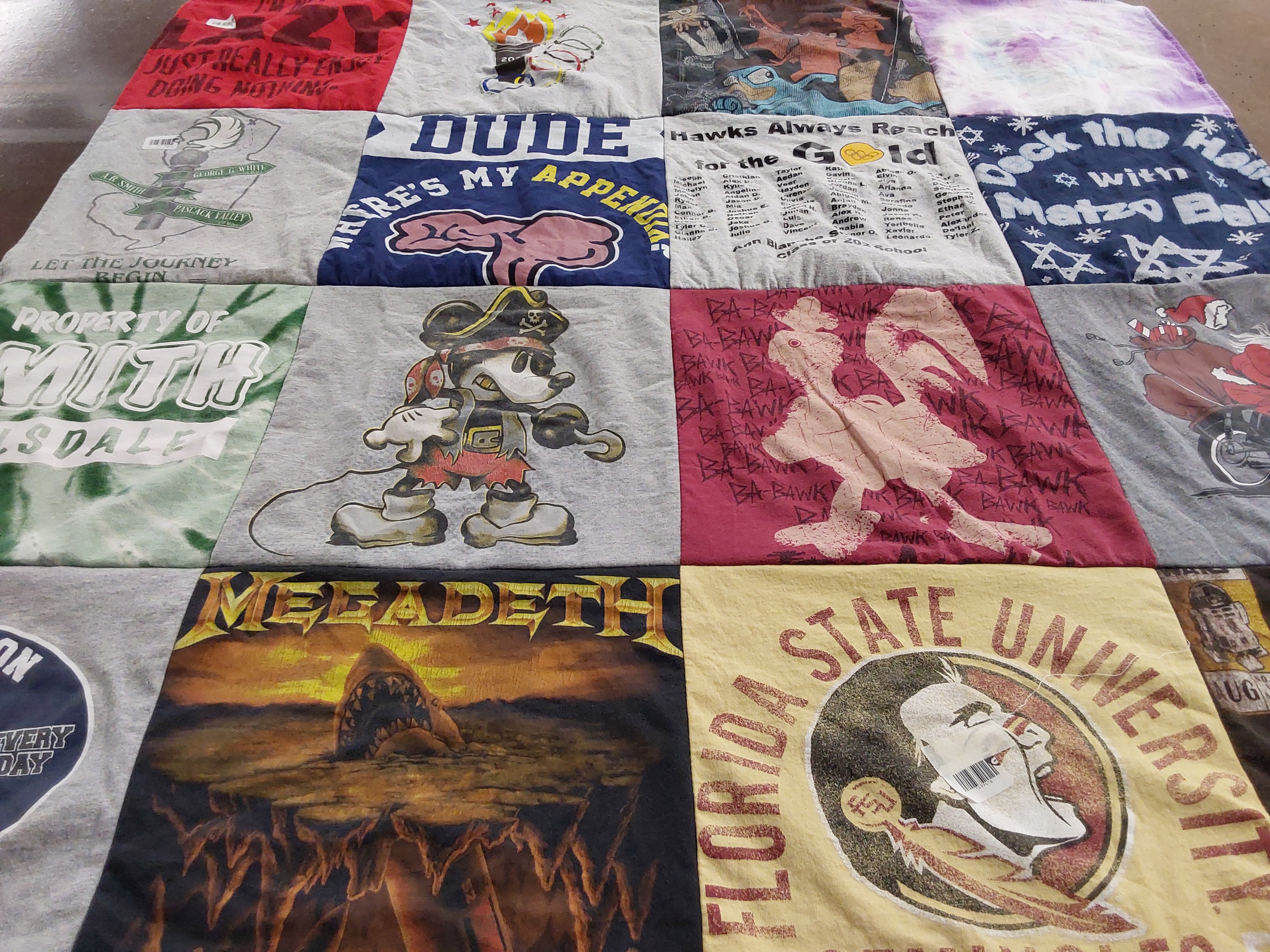 T-shirt quilt from florida state university by Tracy from NJ