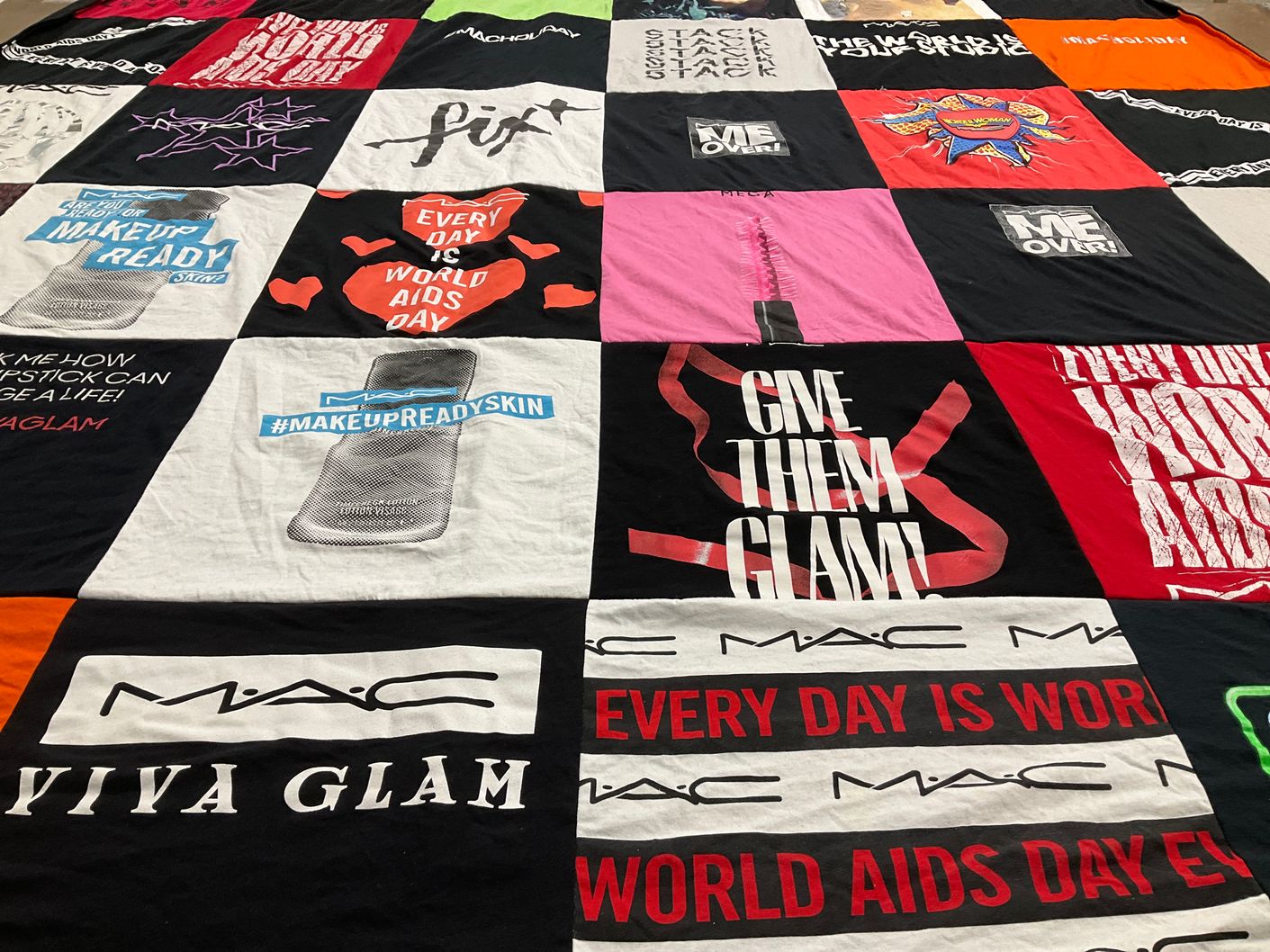 T-shirt quilt with makeup, fashion themes by Tiffany from AL