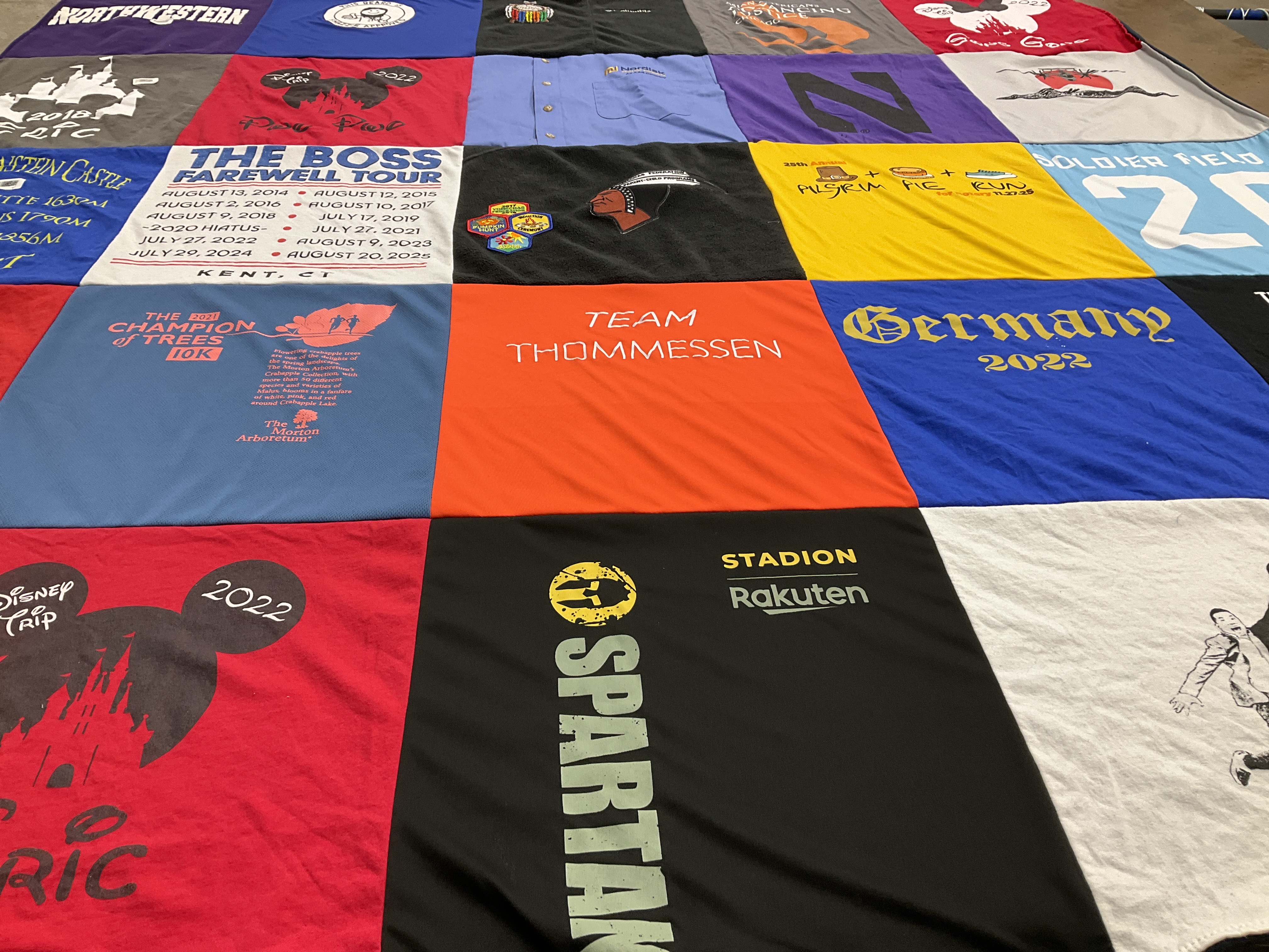T-shirt quilt featuring spartans by Eric from IL