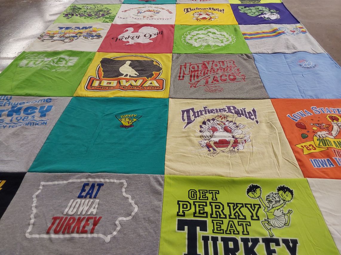 T-shirt quilt from iowa state university by Lynn from IA