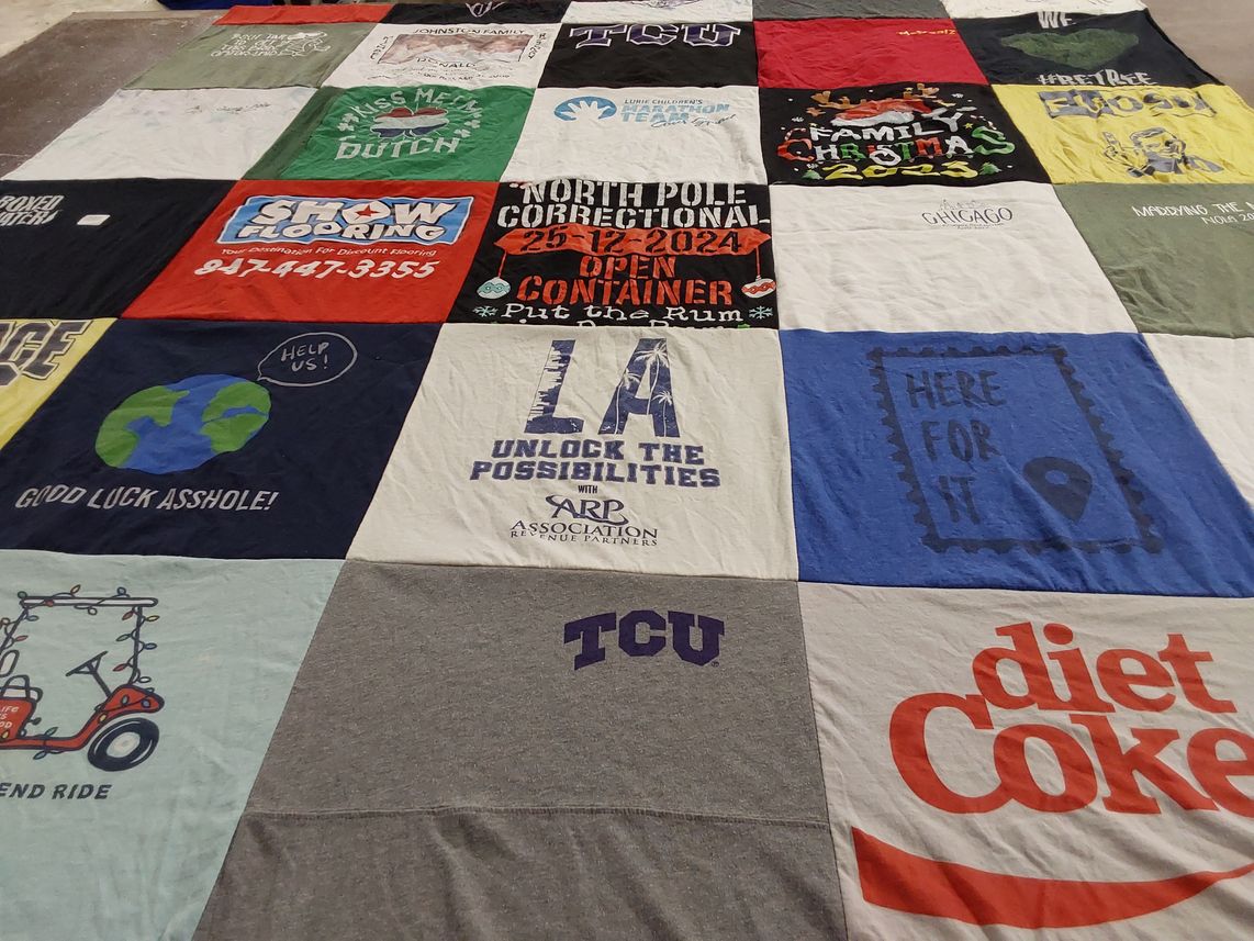 T-shirt quilt from texas christian university by Kimberly from IL