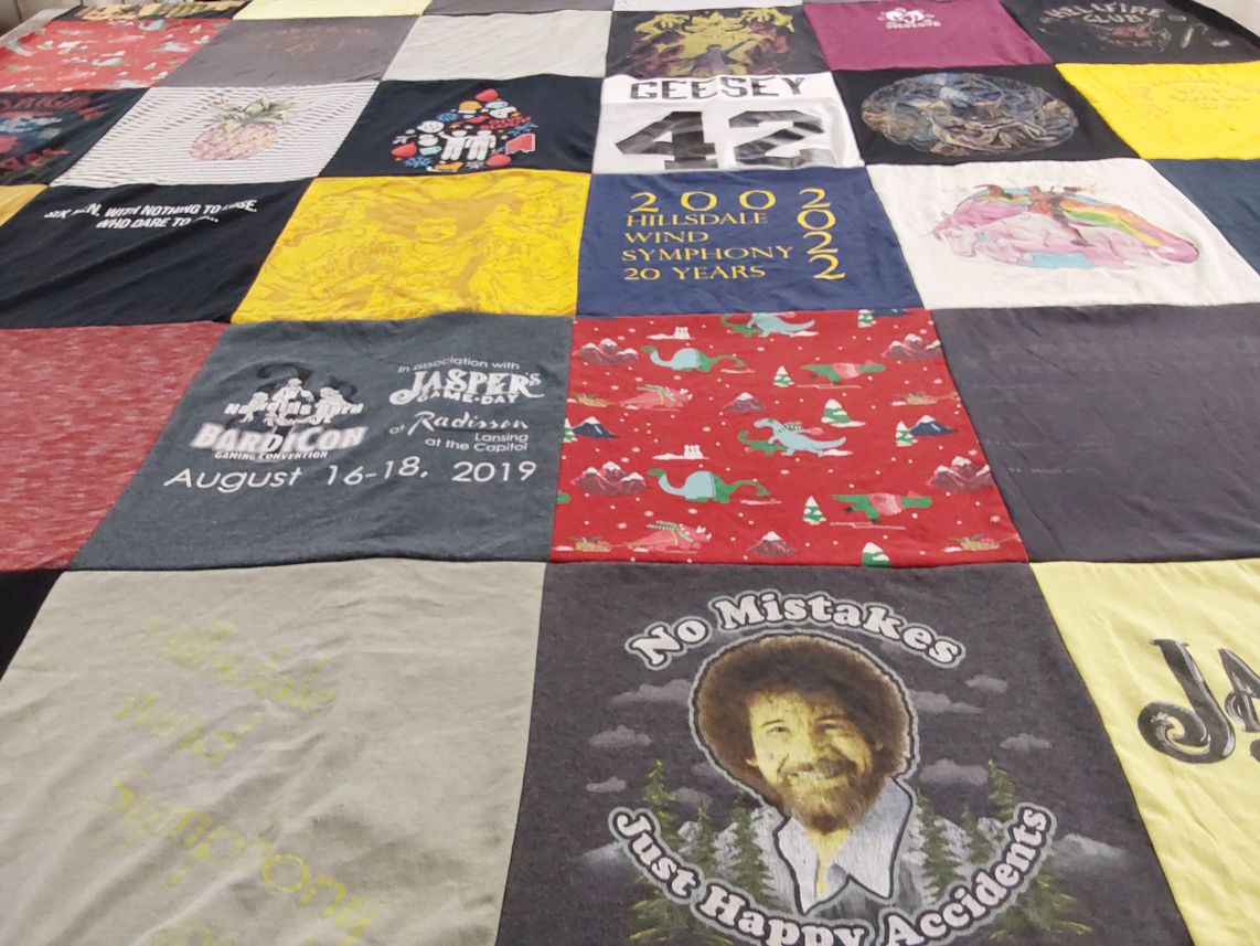 T-shirt quilt from hillsdale college by Morgian from MI