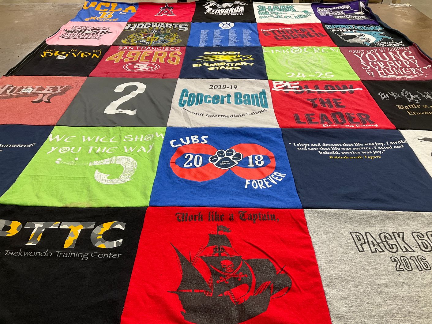 T-shirt quilt featuring san francisco 49ers by Janice from CA