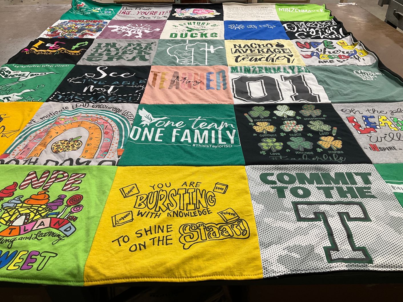 T-shirt quilt from taylor isd by Cristi from TX
