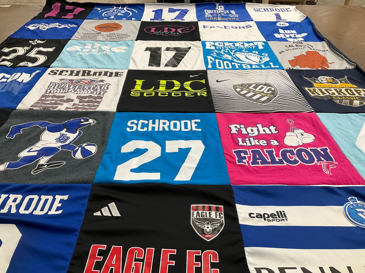 T-shirt quilt featuring eagle fc by Mark from PA