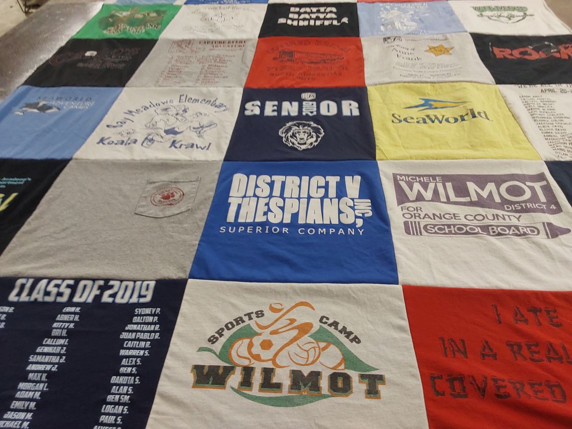 T-shirt quilt from wilmot elementary school by Michele from FL
