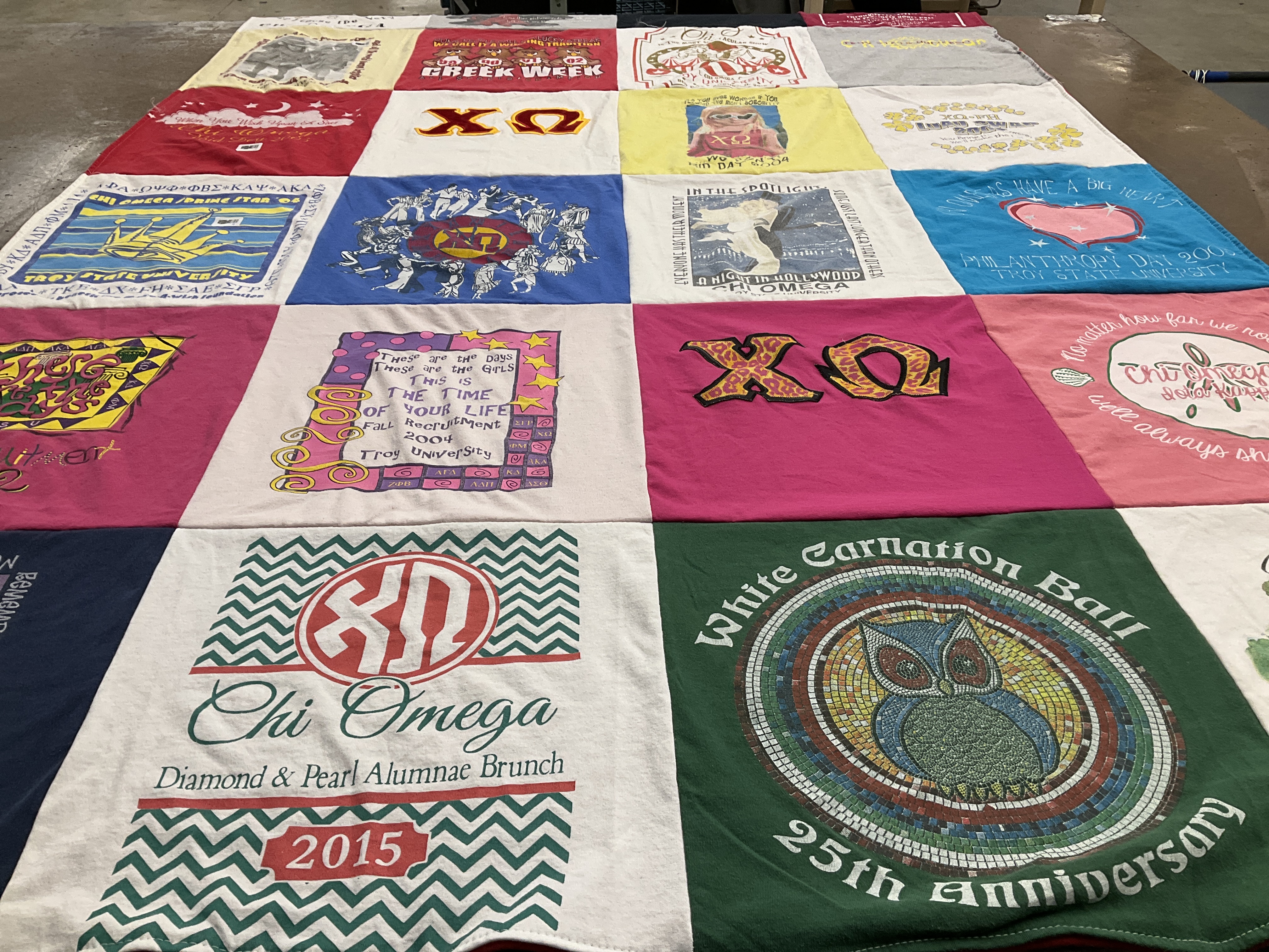 T-shirt quilt from troy university by Hayley from AL