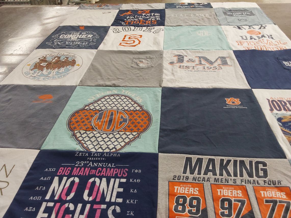 T-shirt quilt featuring auburn tigers by Melissa from GA
