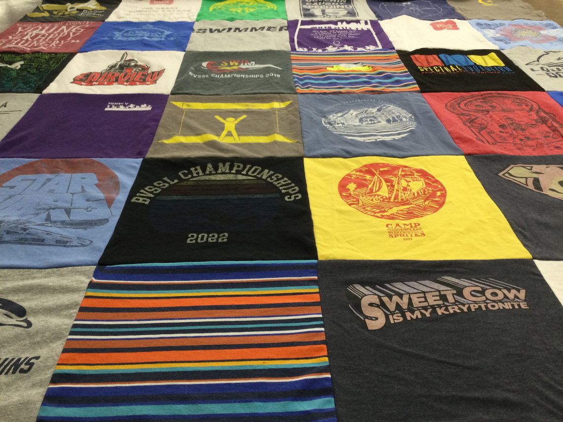 T-shirt quilt from fairview high school by Tamara from CO