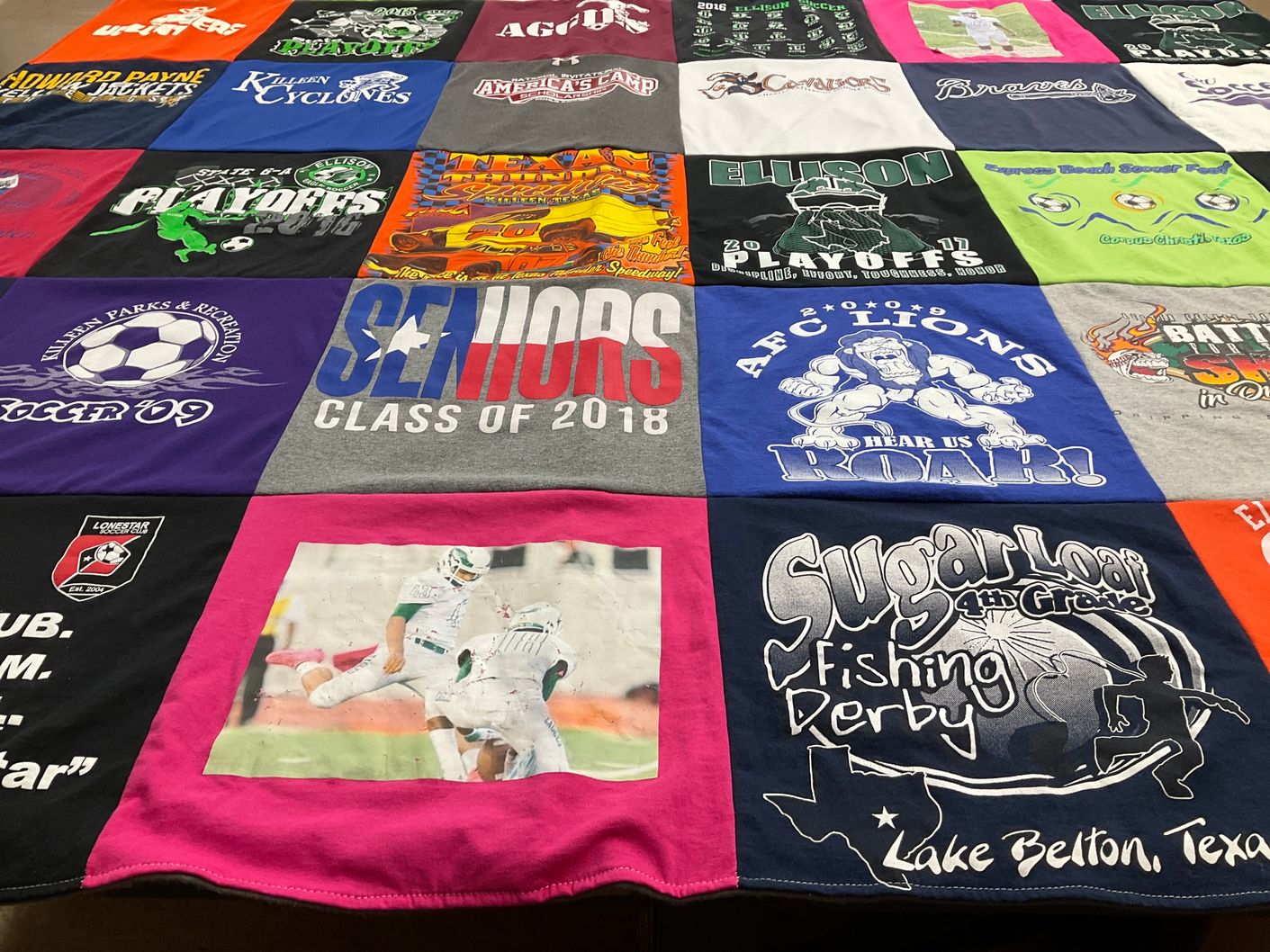 T-shirt quilt featuring afc lions by JEFFREY from TX