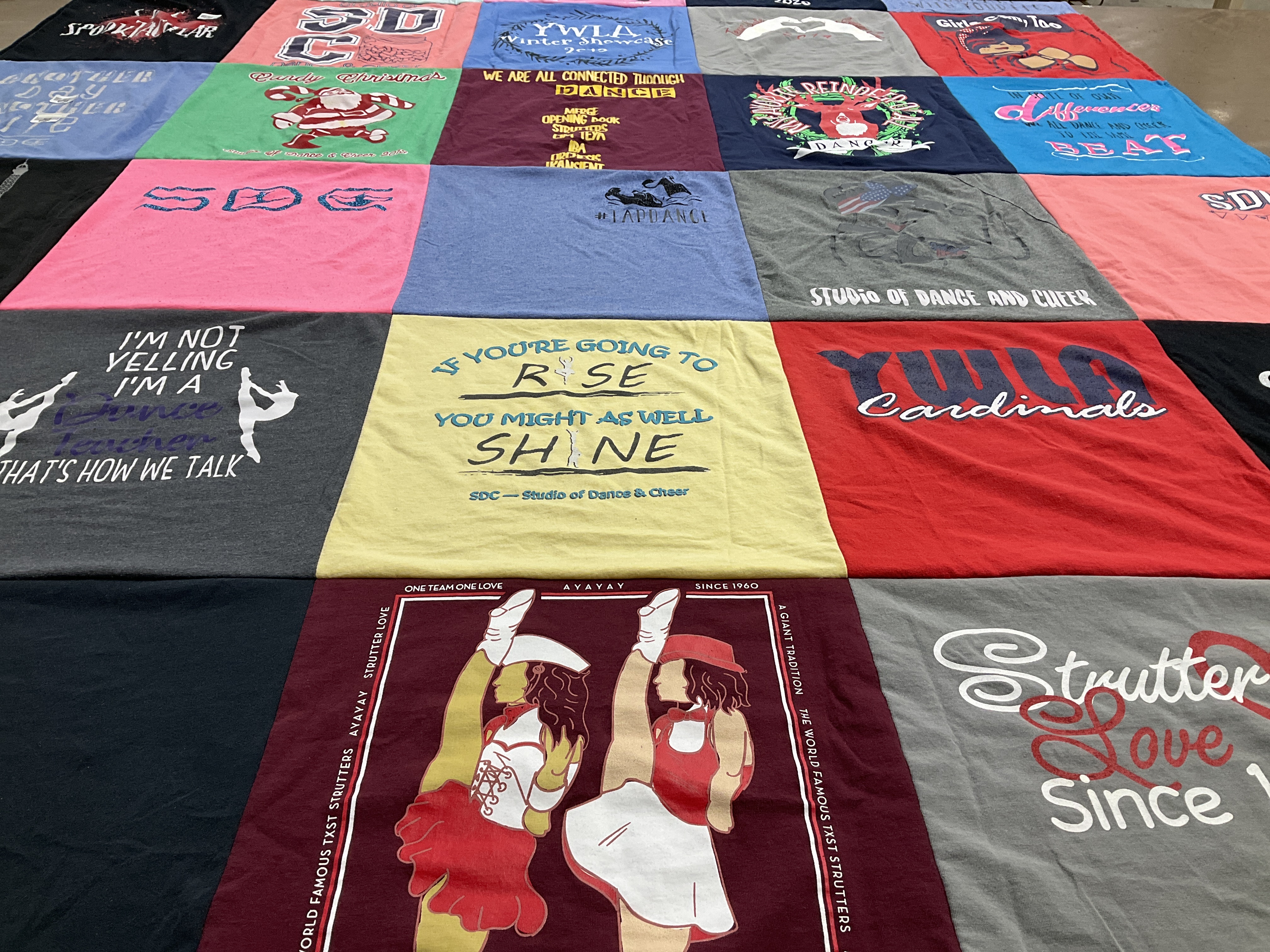 T-shirt quilt from yula high school by Nancy from TX