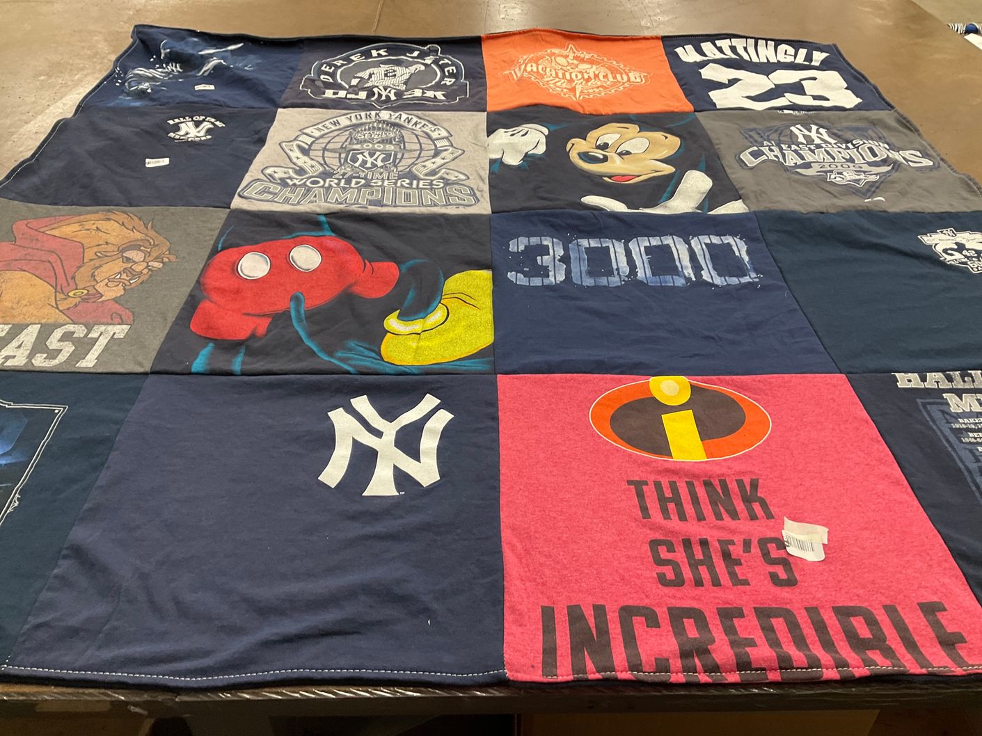 T-shirt quilt featuring new york yankees by Katelin from NJ