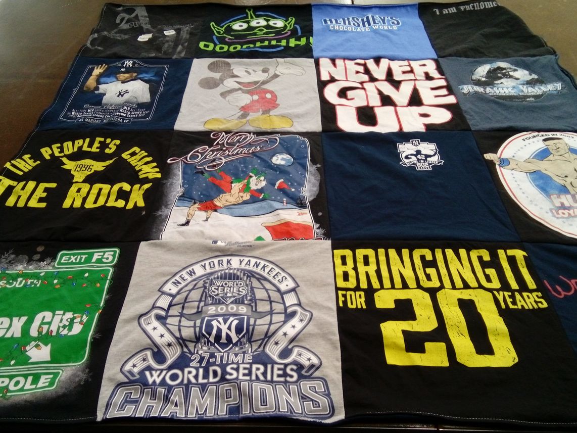 T-shirt quilt featuring new york yankees by Katelin from NJ