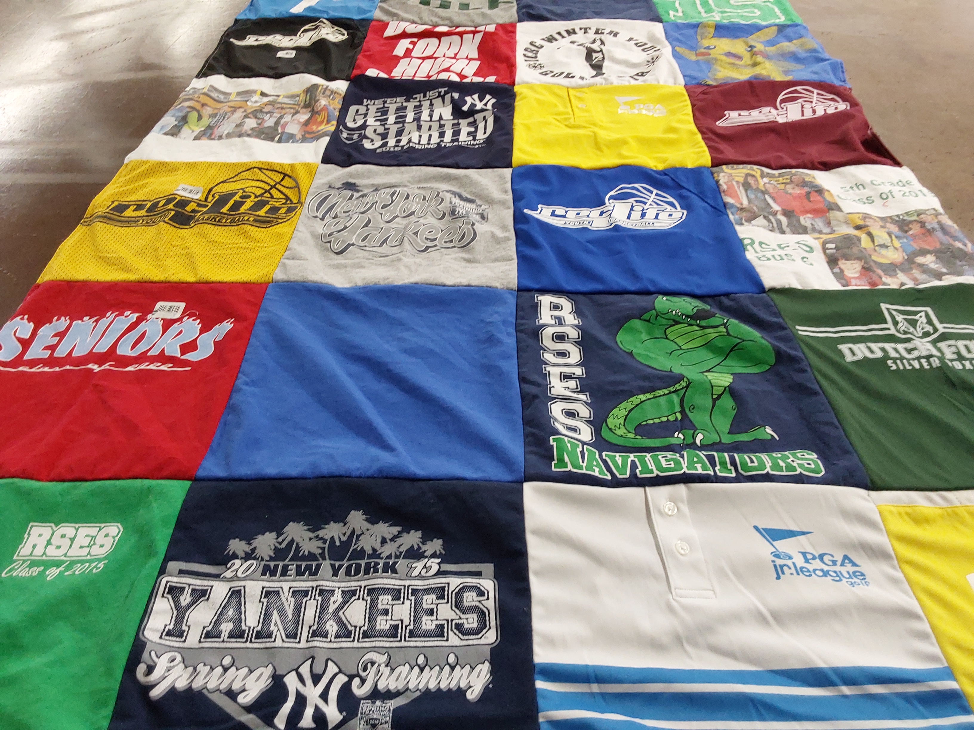 T-shirt quilt featuring new york yankees by Misty from SC