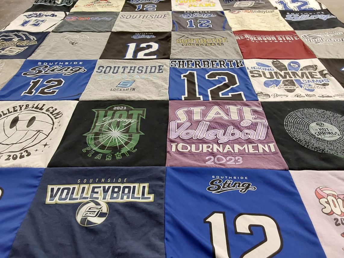 T-shirt quilt featuring southside sting by Jennifer from AR