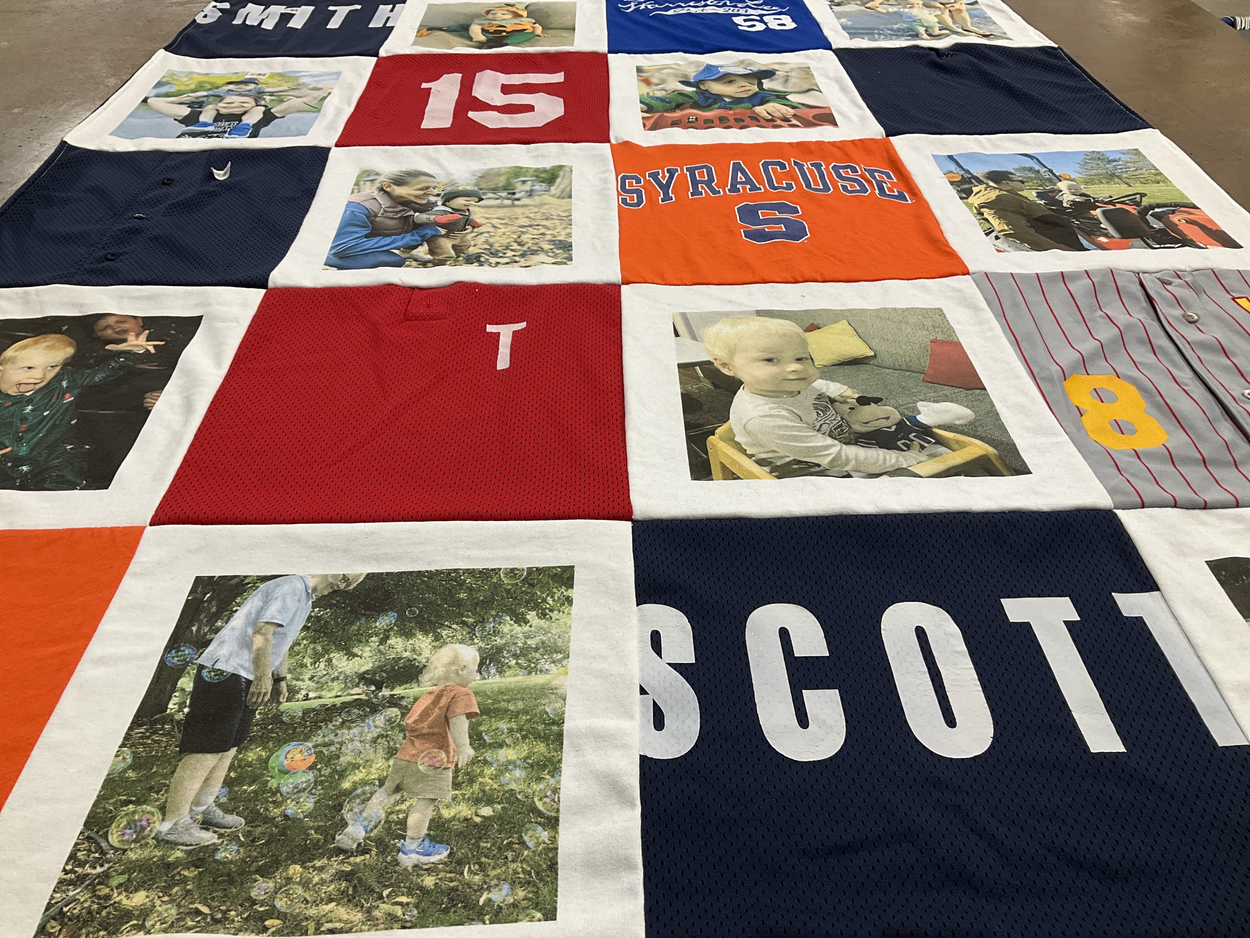 T-shirt quilt from syracuse university by Joan from NY
