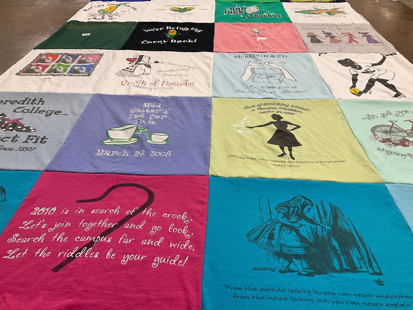 T-shirt quilt from meredith college by Jesse from DC