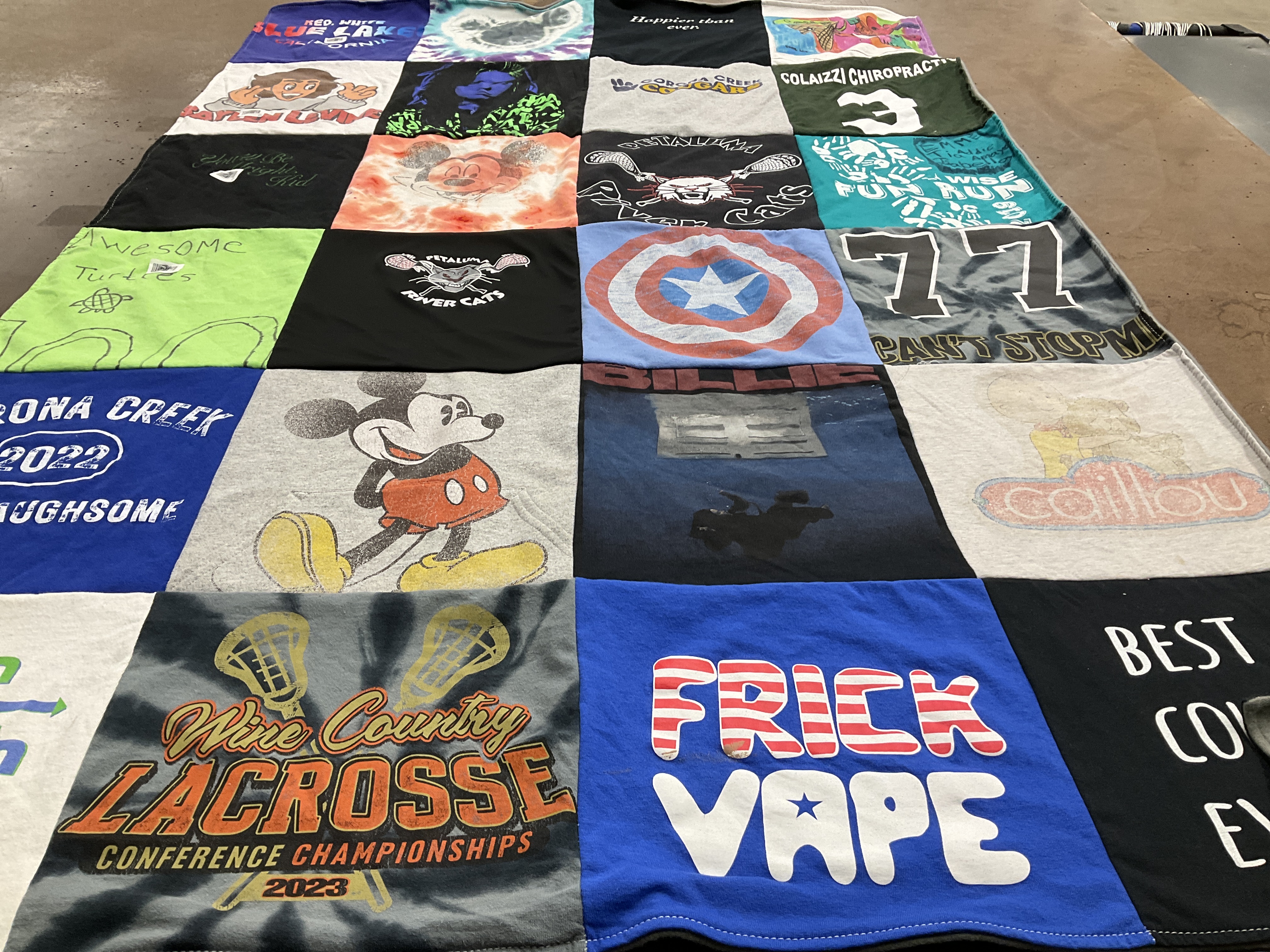 T-shirt quilt featuring wire county lacrosse by Kimberly from CA