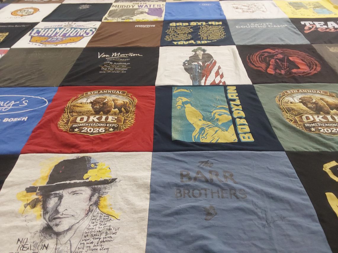 T-shirt quilt with music, festivals themes by Gary from UT