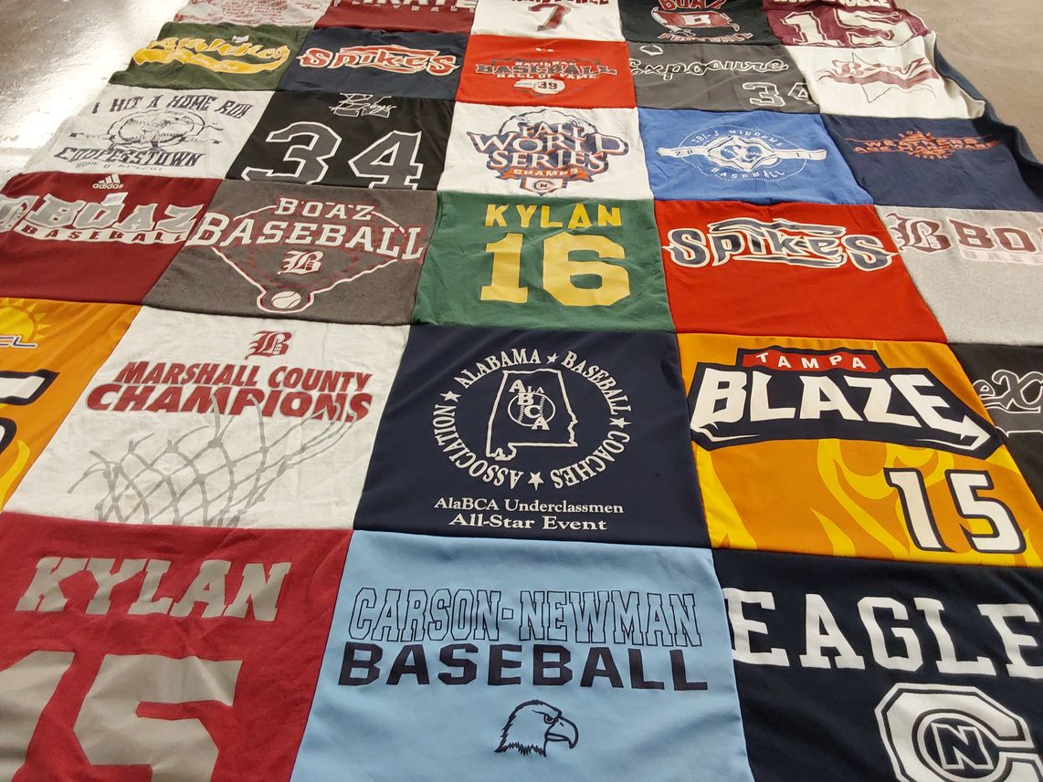 T-shirt quilt featuring boaz baseball, tampa blaze by Anna from AL